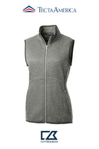 Cutter & Buck Mainsail Sweater-Knit Womens Full Zip Vest
