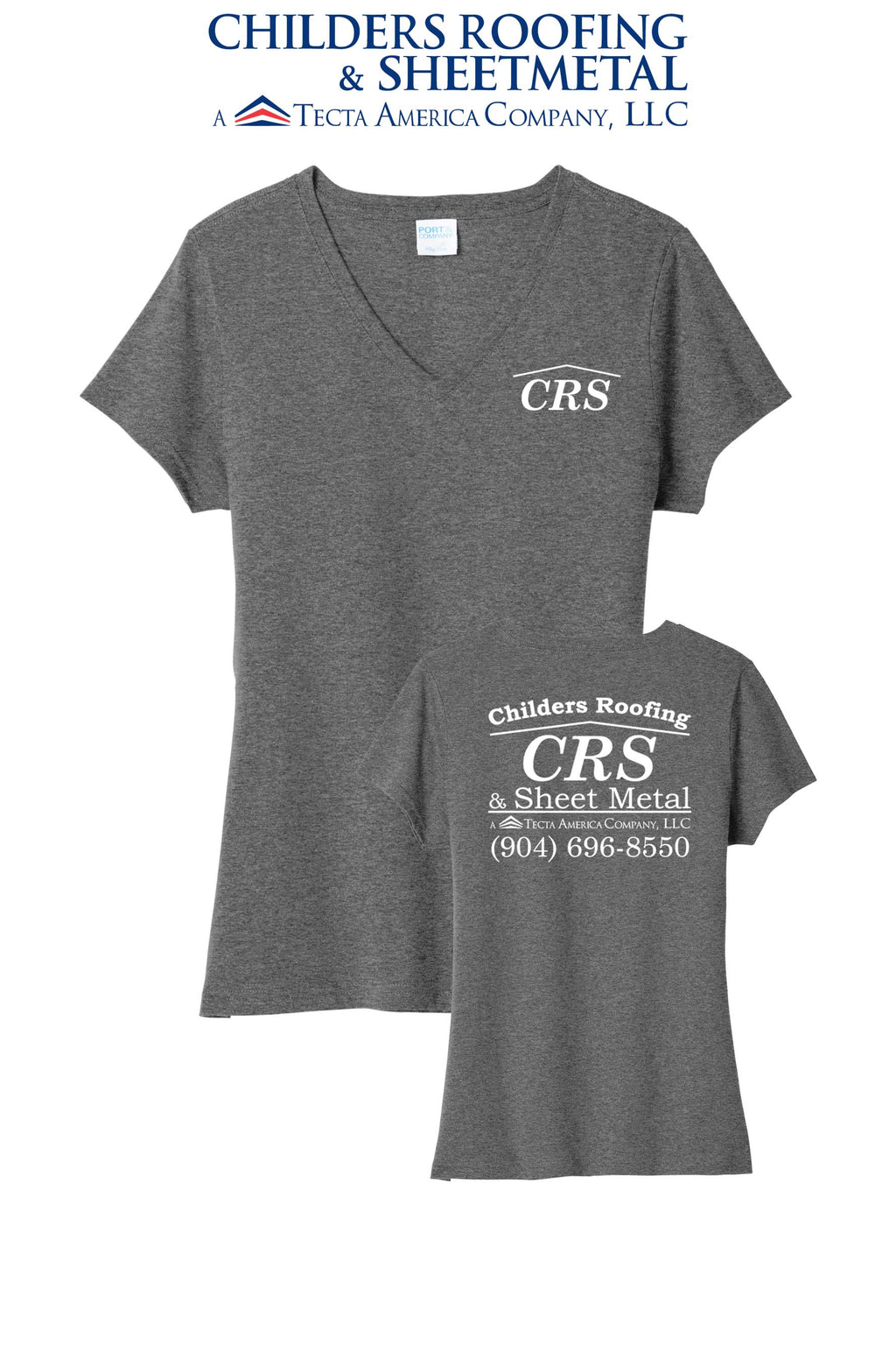 Port & Co™ Women's Tri-Blend V-Neck Tee - CRS