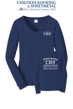 Port & Co™ Women's Long Sleeve Fan Favorite™ V-Neck Tee - CRS