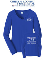 Port & Co™ Women's Long Sleeve Fan Favorite™ V-Neck Tee - CRS