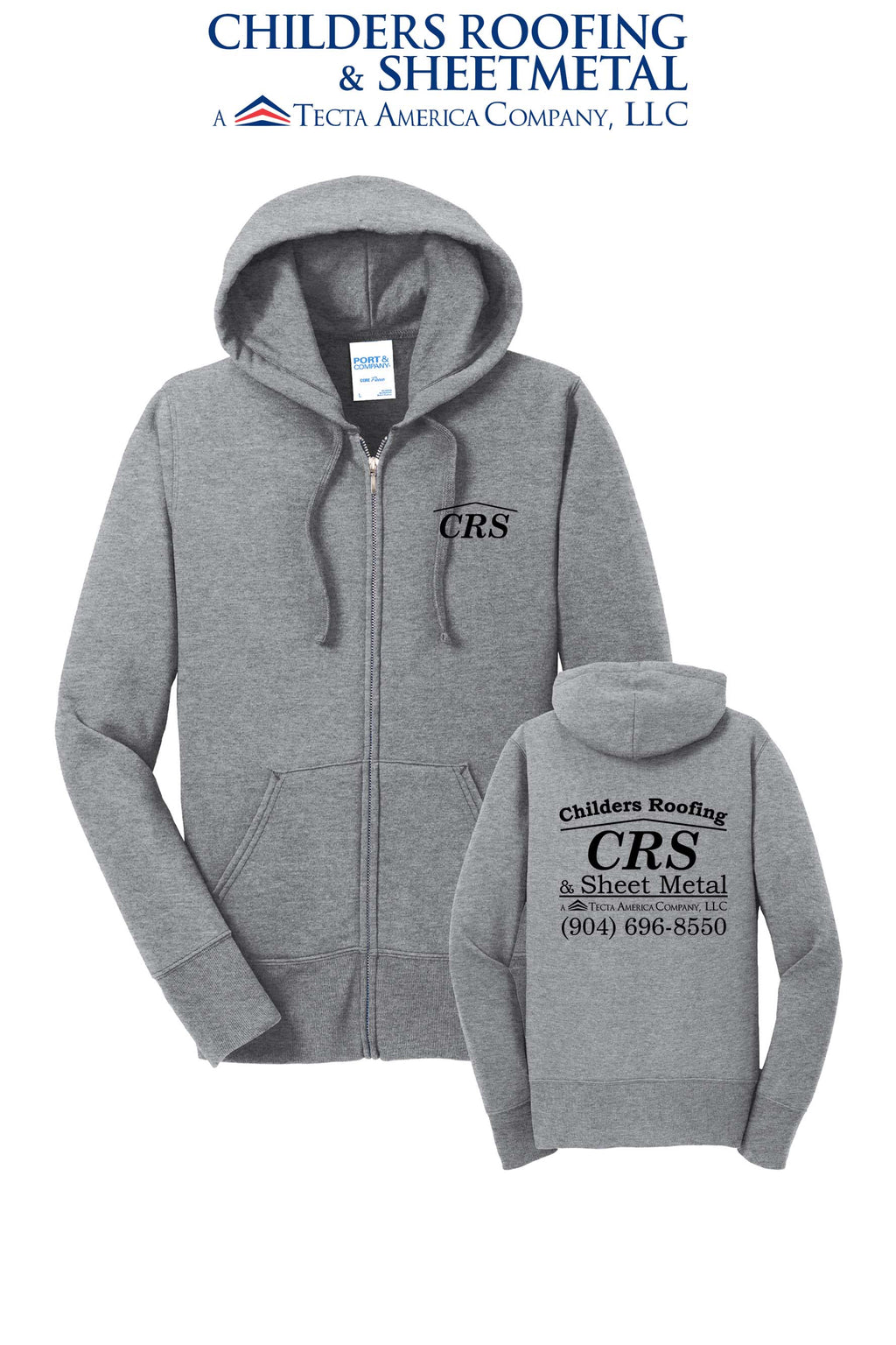 Port & Co™ Women's Core Fleece Full-Zip Hooded Sweatshirt - CRS
