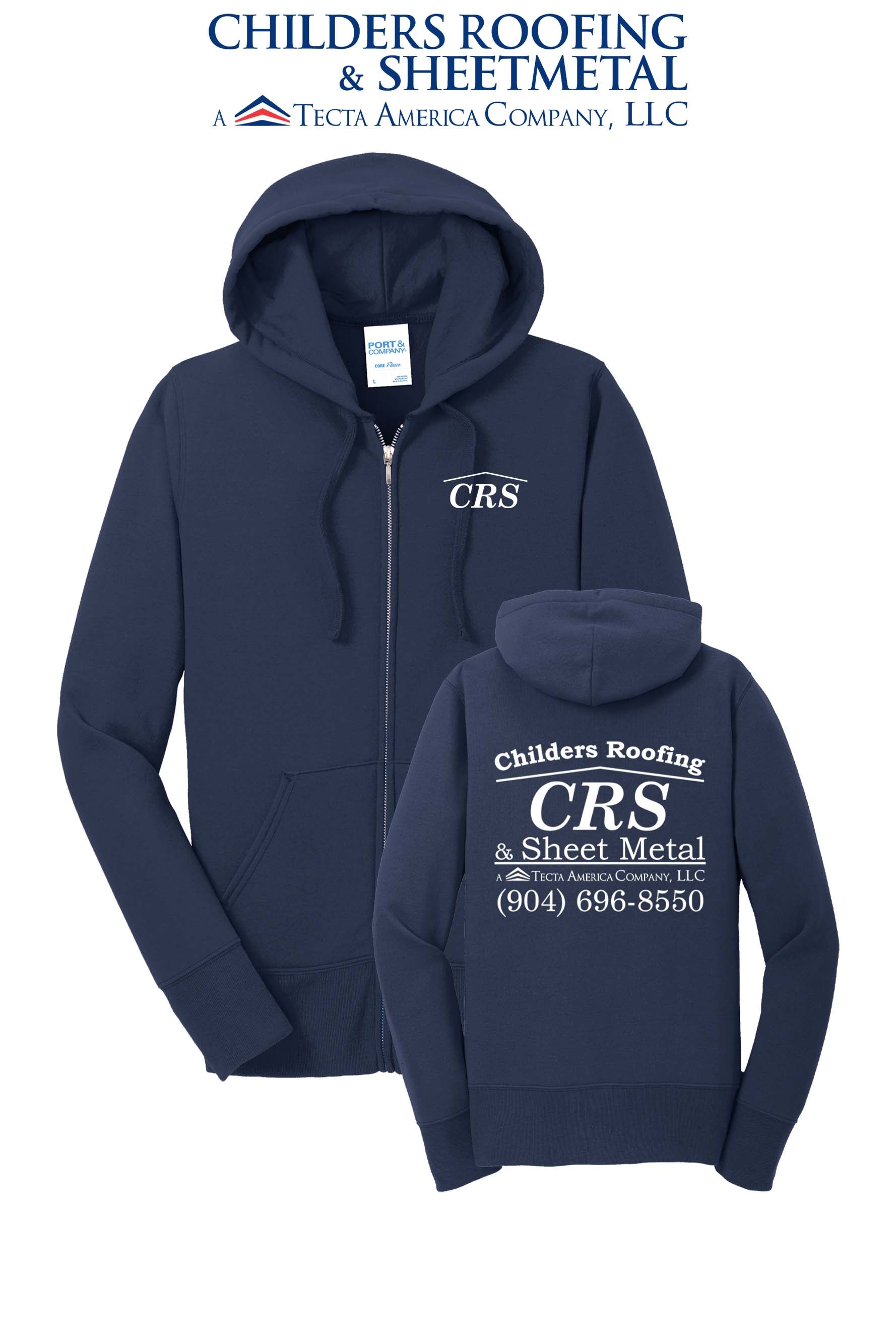 Port & Co™ Women's Core Fleece Full-Zip Hooded Sweatshirt - CRS