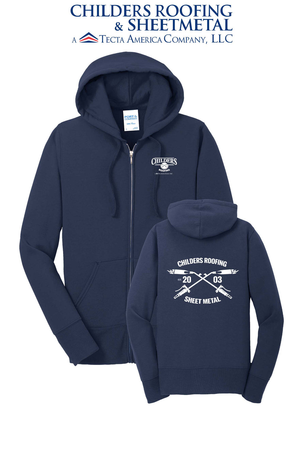 Port & Co™ Women's Core Fleece Full-Zip Hooded Sweatshirt - CRS