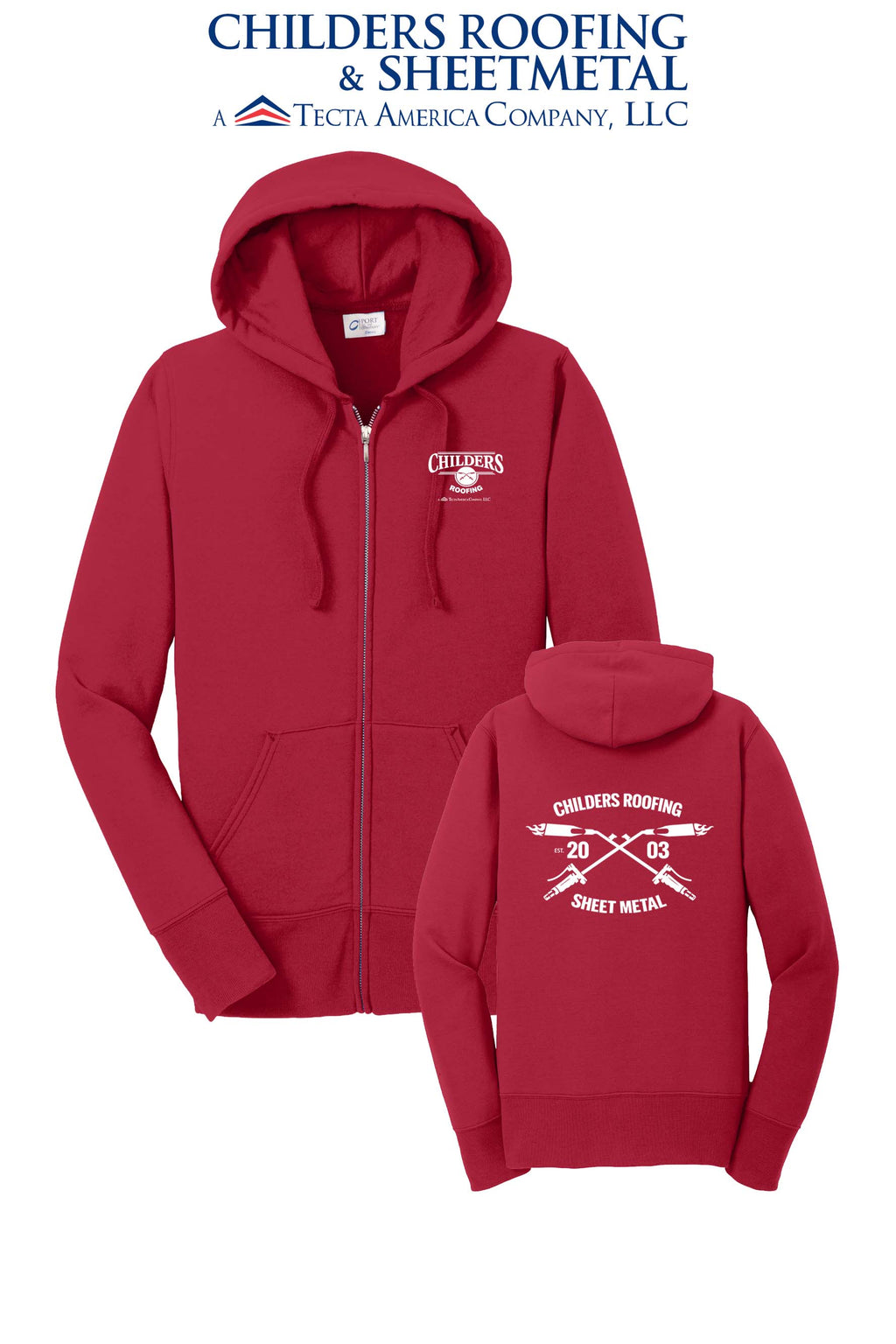 Port & Co™ Women's Core Fleece Full-Zip Hooded Sweatshirt - CRS