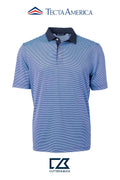 Cutter & Buck Virtue Recycled Micro Stripe Featherlight Pique Mens Polo