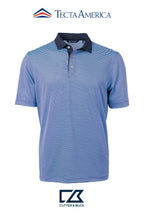 Cutter & Buck Virtue Recycled Micro Stripe Featherlight Pique Mens Polo
