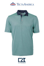 Cutter & Buck Virtue Recycled Micro Stripe Featherlight Pique Mens Polo