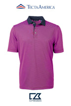 Cutter & Buck Virtue Recycled Micro Stripe Featherlight Pique Mens Polo