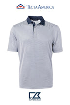Cutter & Buck Virtue Recycled Micro Stripe Featherlight Pique Mens Polo