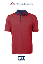 Cutter & Buck Virtue Recycled Micro Stripe Featherlight Pique Mens Polo