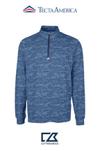 Cutter & Buck Traverse Recycled Smooth Stretch Mens Camo Quarter Zip Pullover