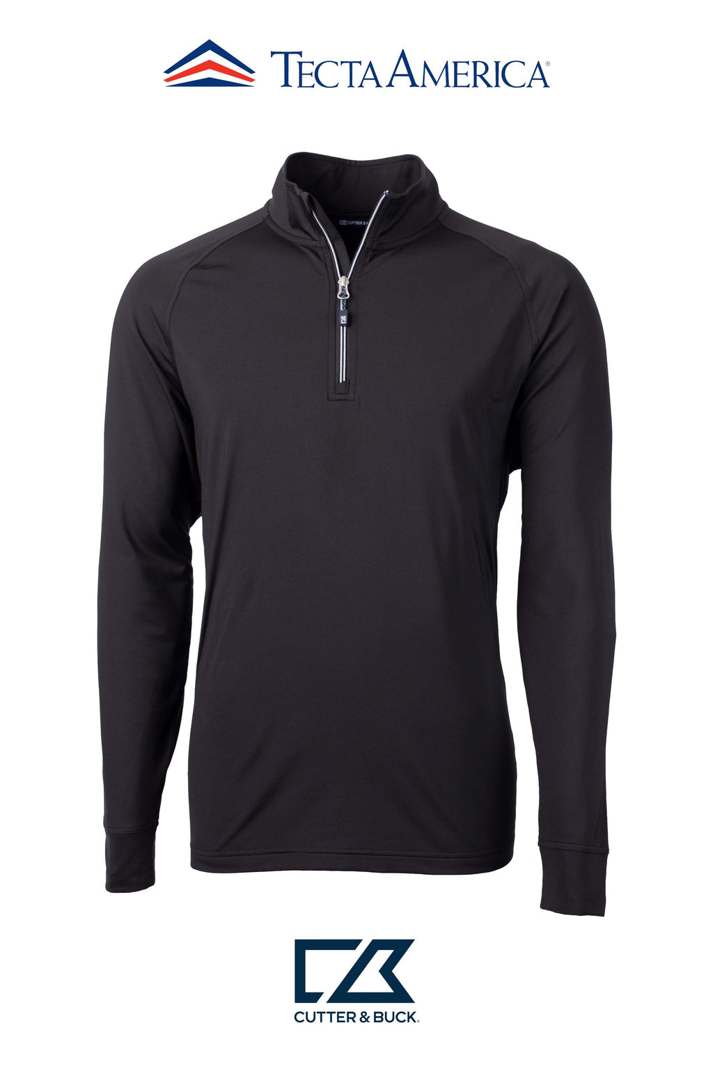 Cutter & Buck Adapt Recycled Soft Knit Stretch Mens Quarter Zip Pullover