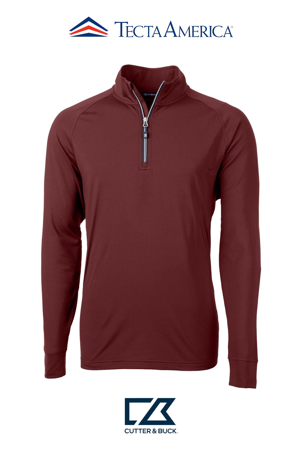 Cutter & Buck Adapt Recycled Soft Knit Stretch Mens Quarter Zip Pullover