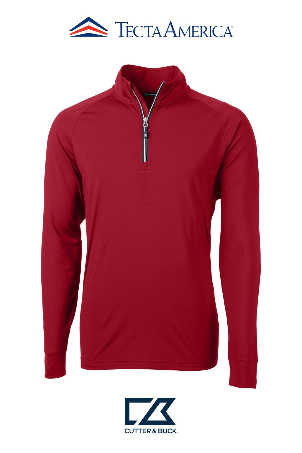 Cutter & Buck Adapt Recycled Soft Knit Stretch Mens Quarter Zip Pullover