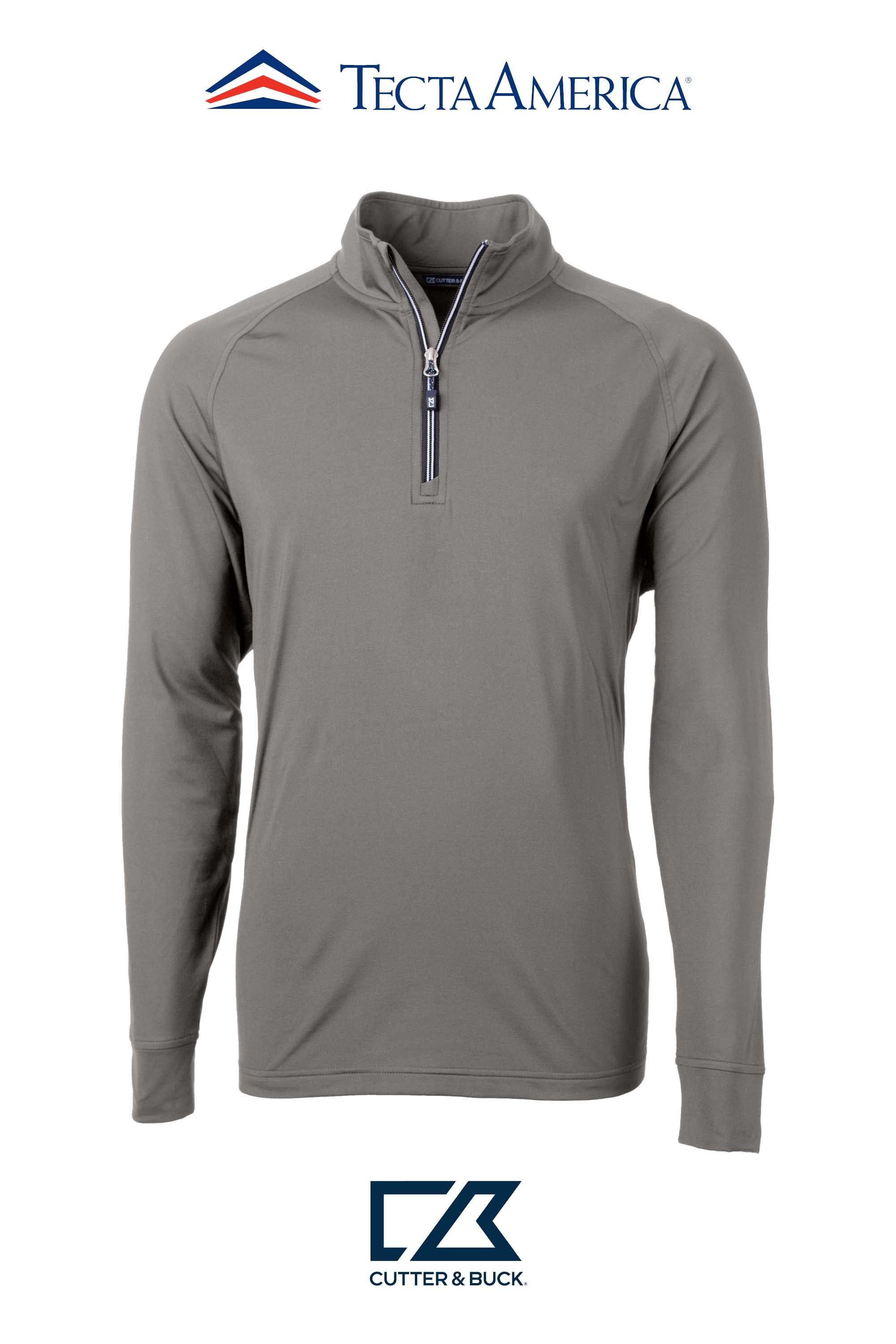 Cutter & Buck Adapt Recycled Soft Knit Stretch Mens Quarter Zip Pullover