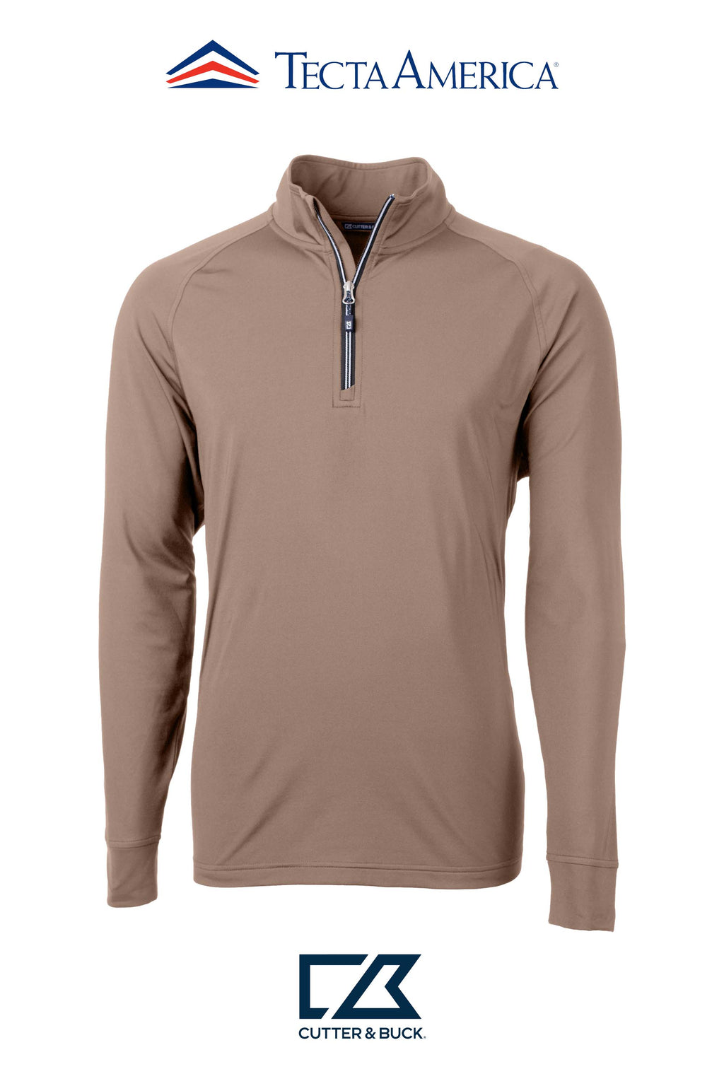 Cutter & Buck Adapt Recycled Soft Knit Stretch Mens Quarter Zip Pullover
