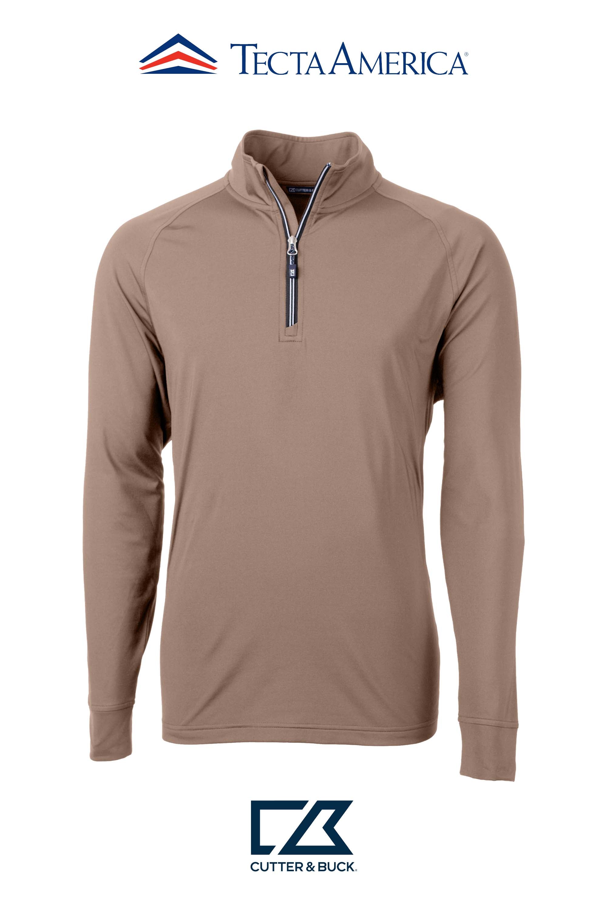 Cutter & Buck Adapt Recycled Soft Knit Stretch Mens Quarter Zip Pullover