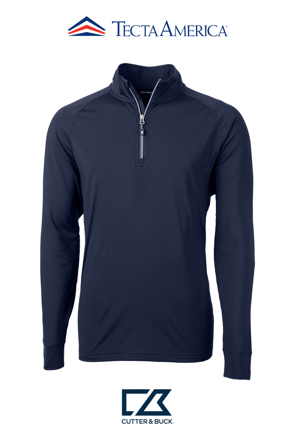 Cutter & Buck Adapt Recycled Soft Knit Stretch Mens Quarter Zip Pullover