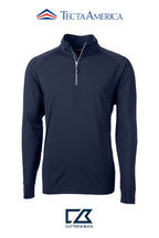 Cutter & Buck Adapt Recycled Soft Knit Stretch Mens Quarter Zip Pullover