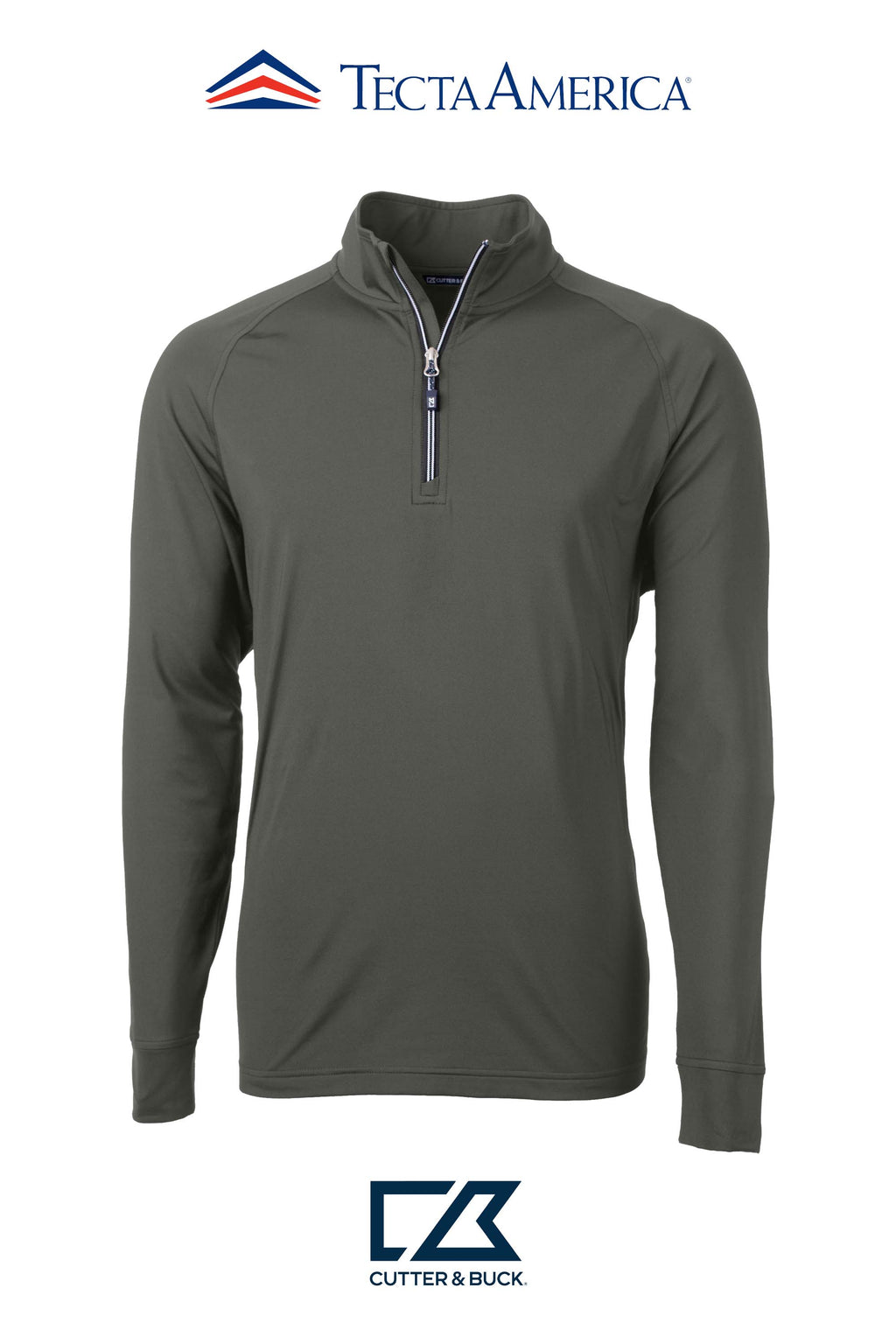 Cutter & Buck Adapt Recycled Soft Knit Stretch Mens Quarter Zip Pullover