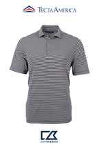 Cutter & Buck Virtue Recycled Stripe Featherlight Pique Mens Polo