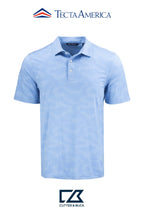 Cutter & Buck Coastline Recycled Double Peached Camo Print Mens Polo