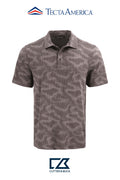 Cutter & Buck Coastline Recycled Double Peached Camo Print Mens Polo