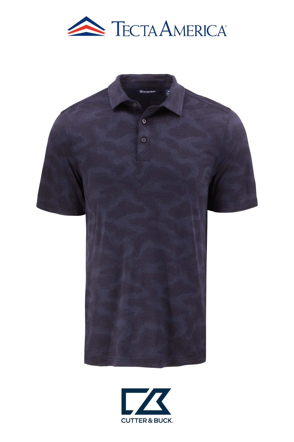 Cutter & Buck Coastline Recycled Double Peached Camo Print Mens Polo