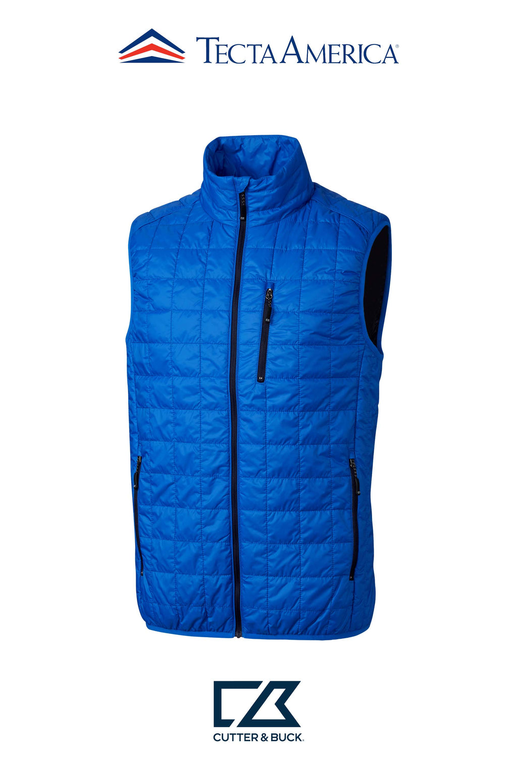 Cutter & Buck Rainier Recycled Insulated Puffer Mens Full Zip Vest