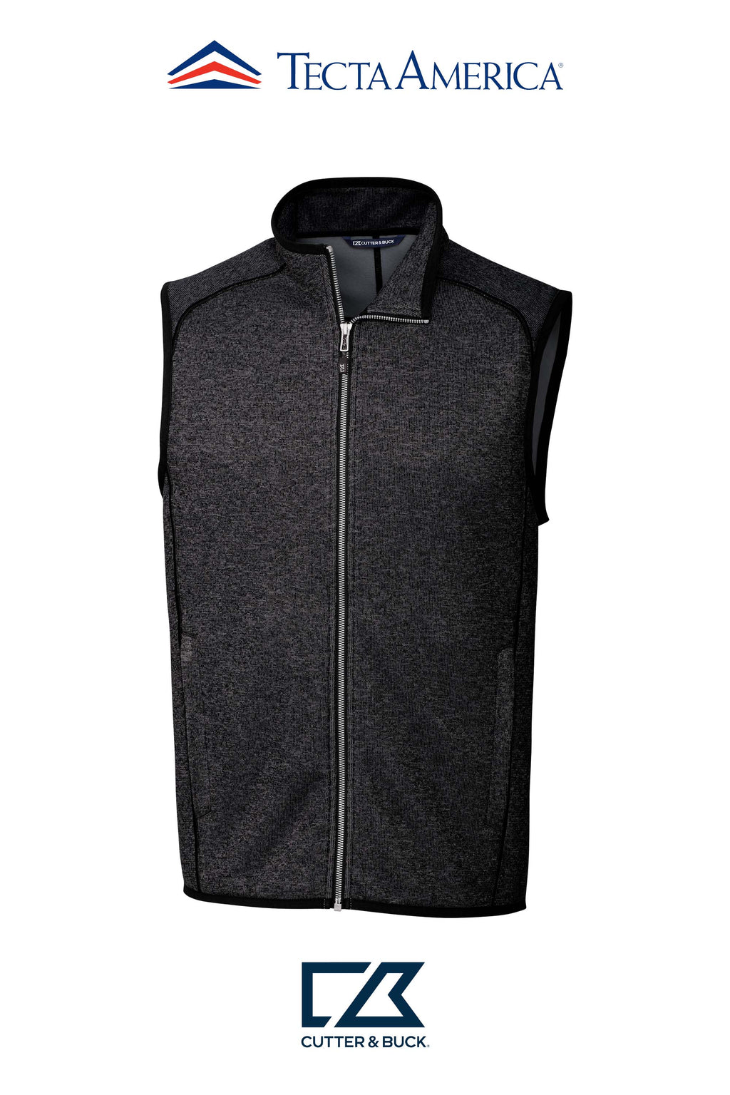 Cutter & Buck Mainsail Sweater-Knit Mens Full Zip Vest