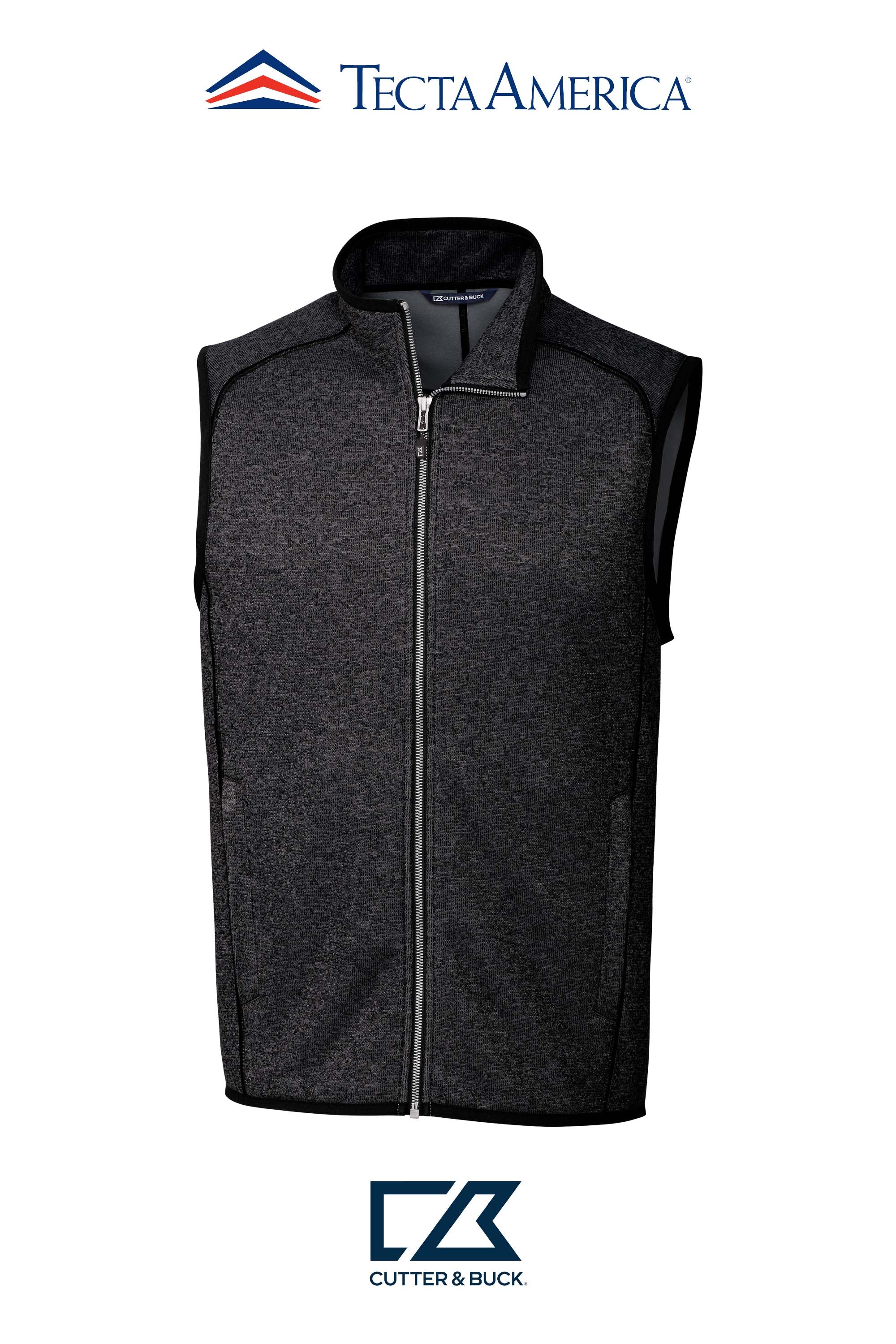 Cutter & Buck Mainsail Sweater-Knit Mens Full Zip Vest