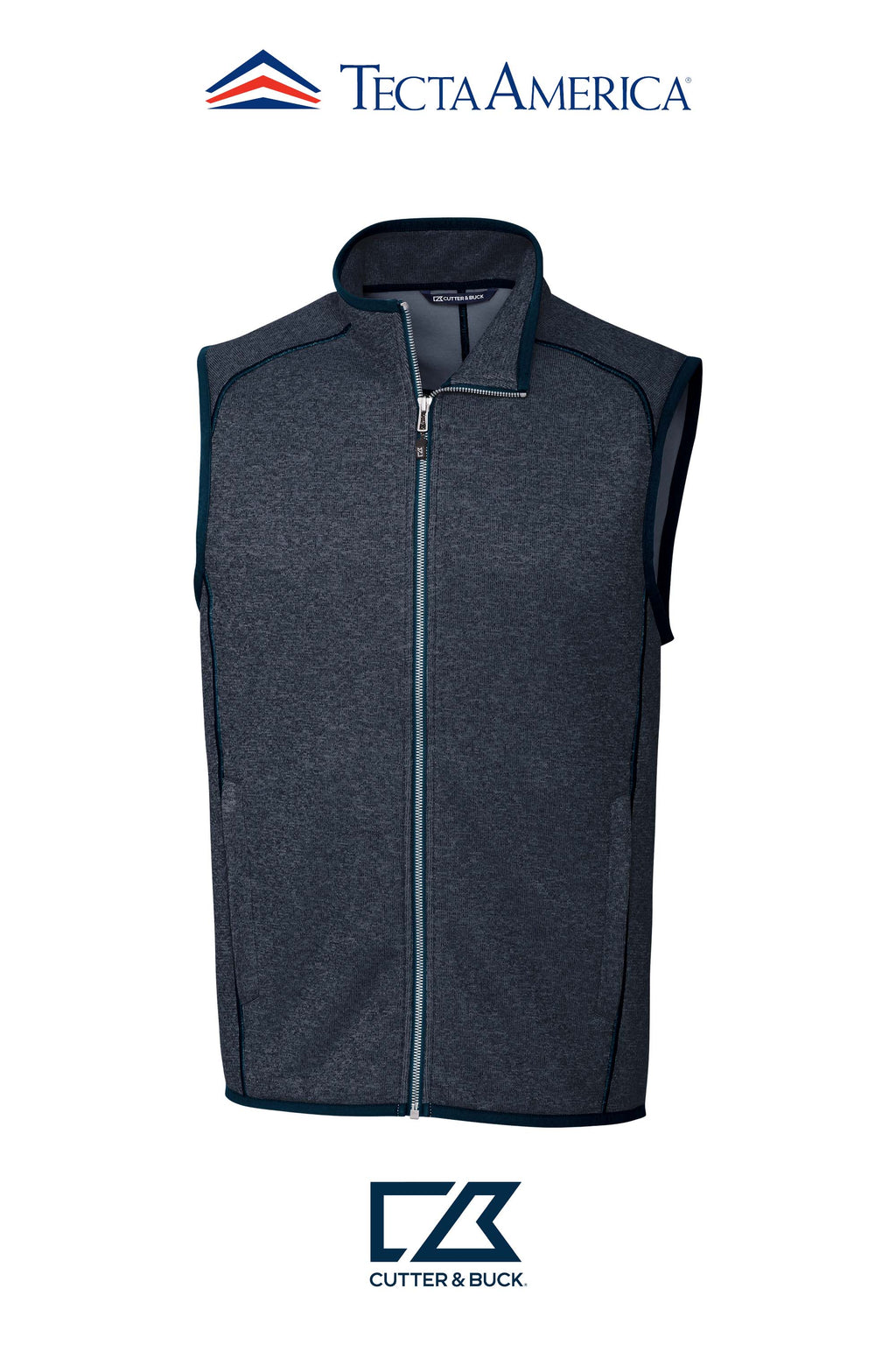 Cutter & Buck Mainsail Sweater-Knit Mens Full Zip Vest