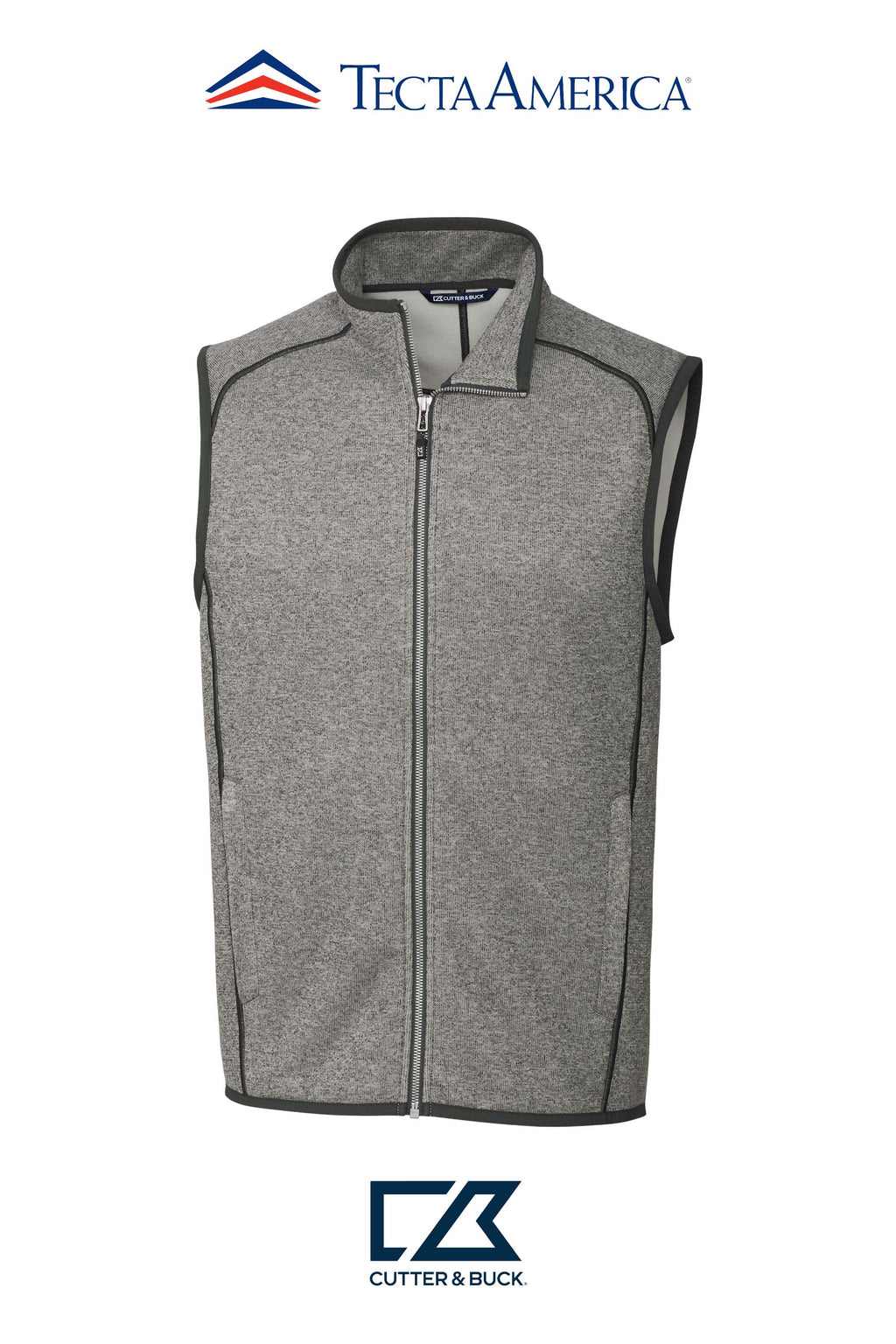 Cutter & Buck Mainsail Sweater-Knit Mens Full Zip Vest