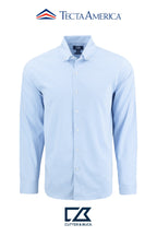 Cutter & Buck Skyline Recycled Gingham Mens Long Sleeve Button Down Dress Shirt