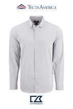 Cutter & Buck Skyline Recycled Gingham Mens Long Sleeve Button Down Dress Shirt