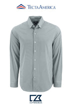 Cutter & Buck Skyline Recycled Gingham Mens Long Sleeve Button Down Dress Shirt