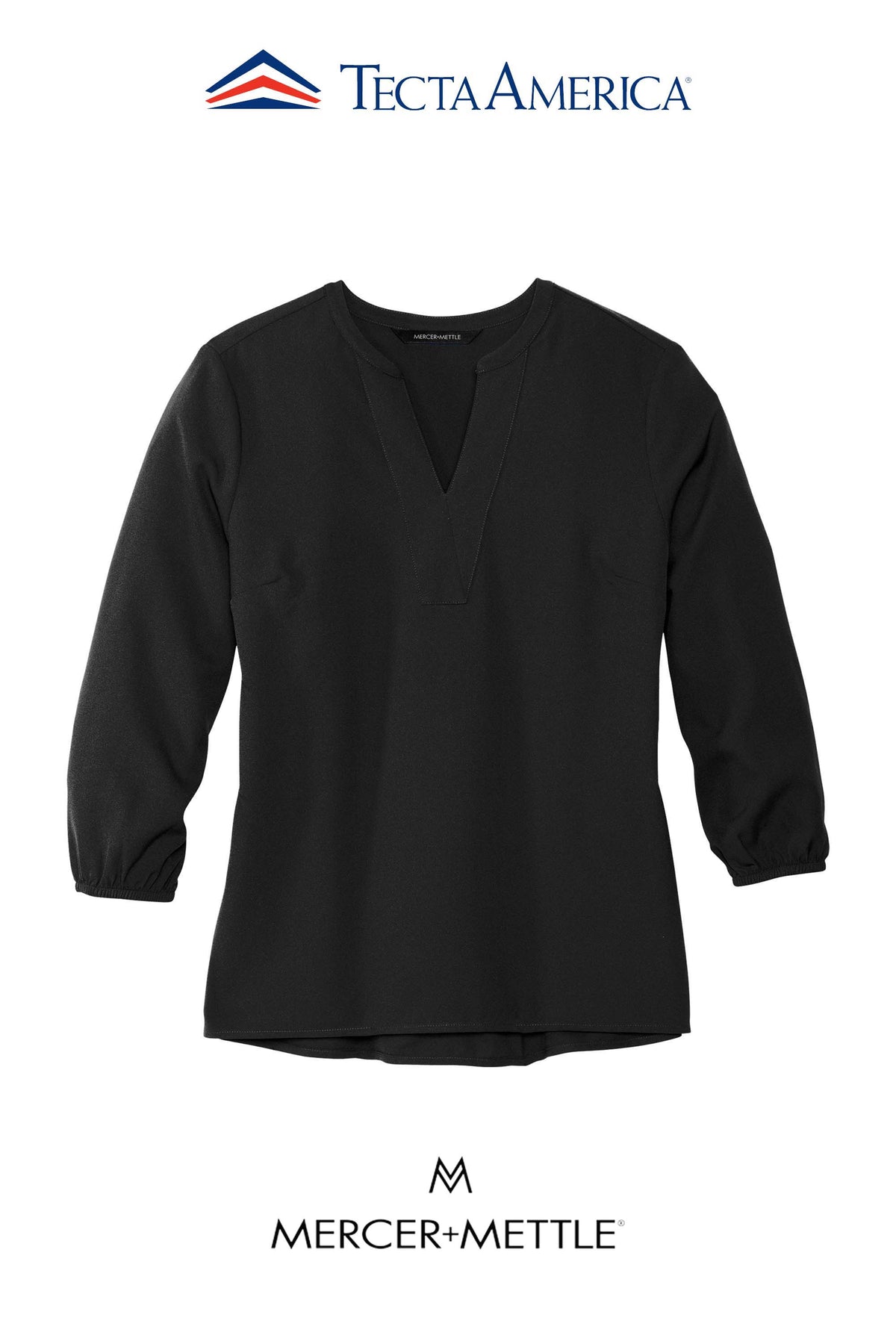 Mercer+Mettle® Women's Stretch Crepe 3/4-Sleeve Blouse