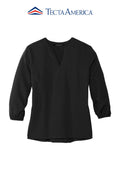 Mercer+Mettle® Women's Stretch Crepe 3/4-Sleeve Blouse
