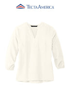 Mercer+Mettle® Women's Stretch Crepe 3/4-Sleeve Blouse