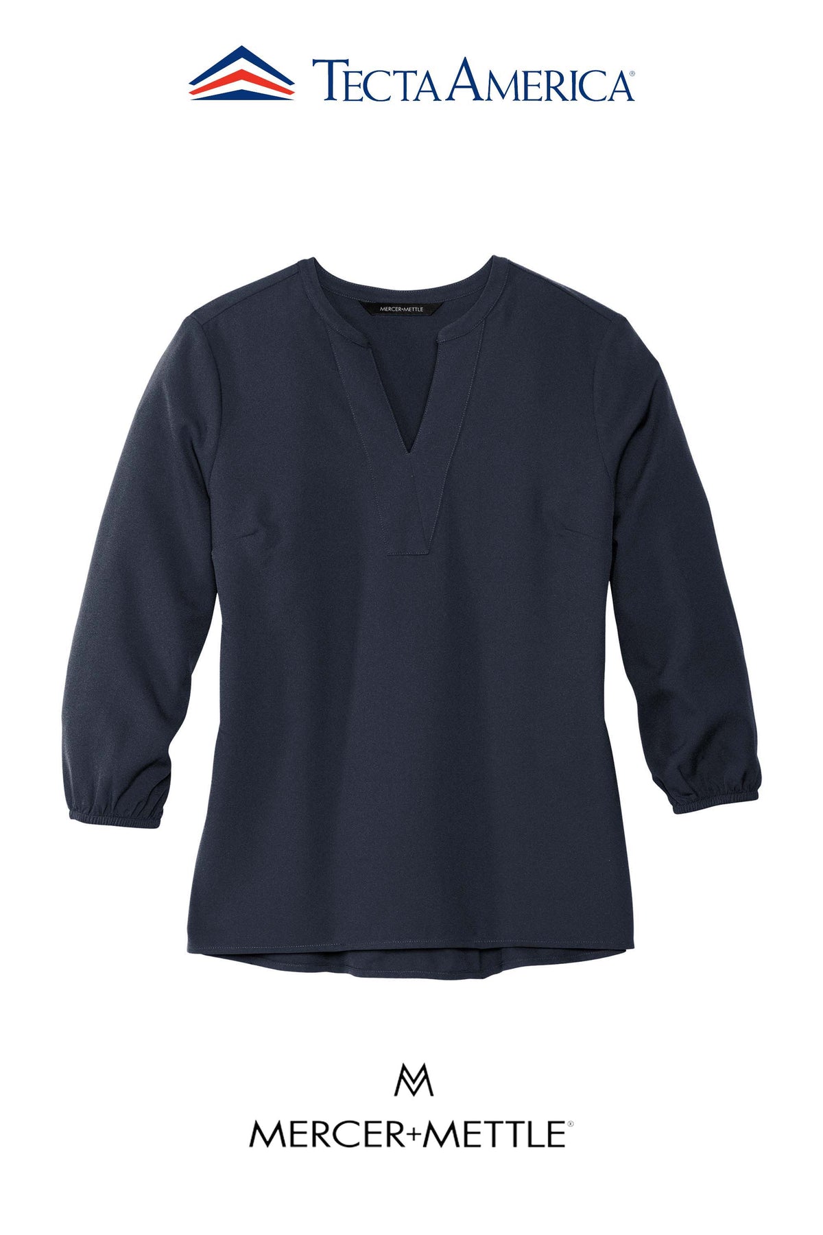 Mercer+Mettle® Women's Stretch Crepe 3/4-Sleeve Blouse