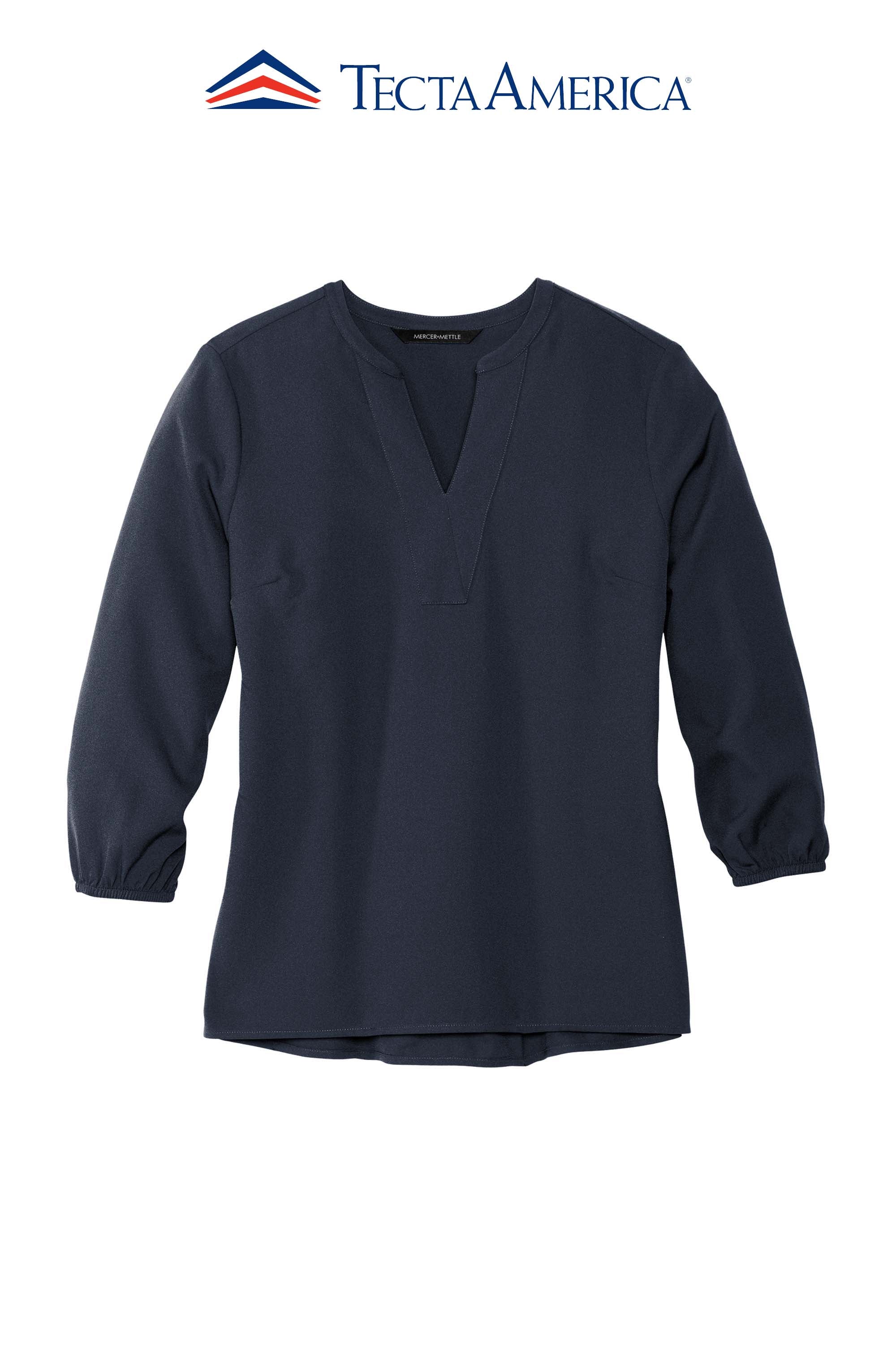 Mercer+Mettle® Women's Stretch Crepe 3/4-Sleeve Blouse