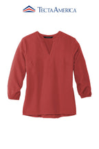 Mercer+Mettle® Women's Stretch Crepe 3/4-Sleeve Blouse