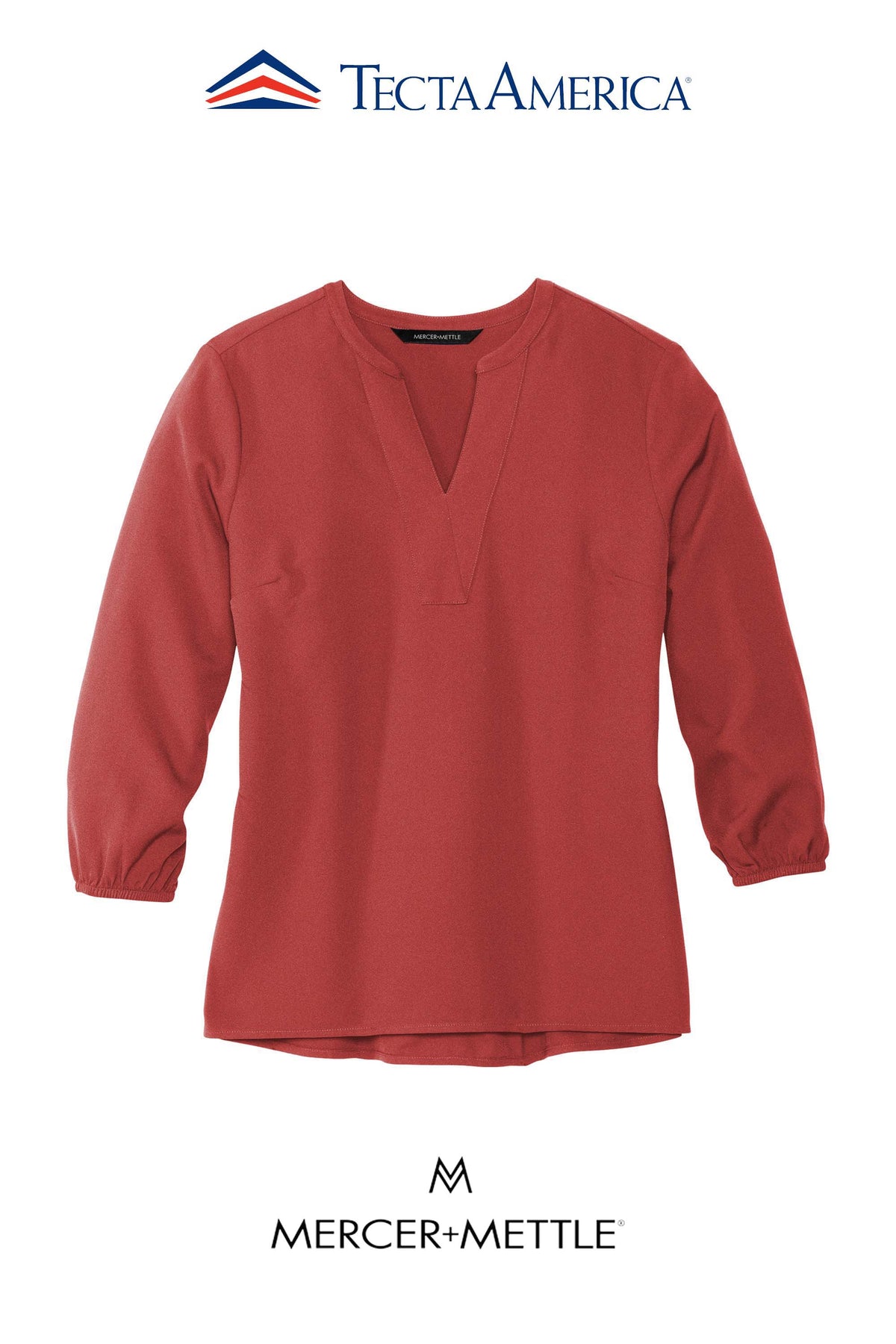 Mercer+Mettle® Women's Stretch Crepe 3/4-Sleeve Blouse