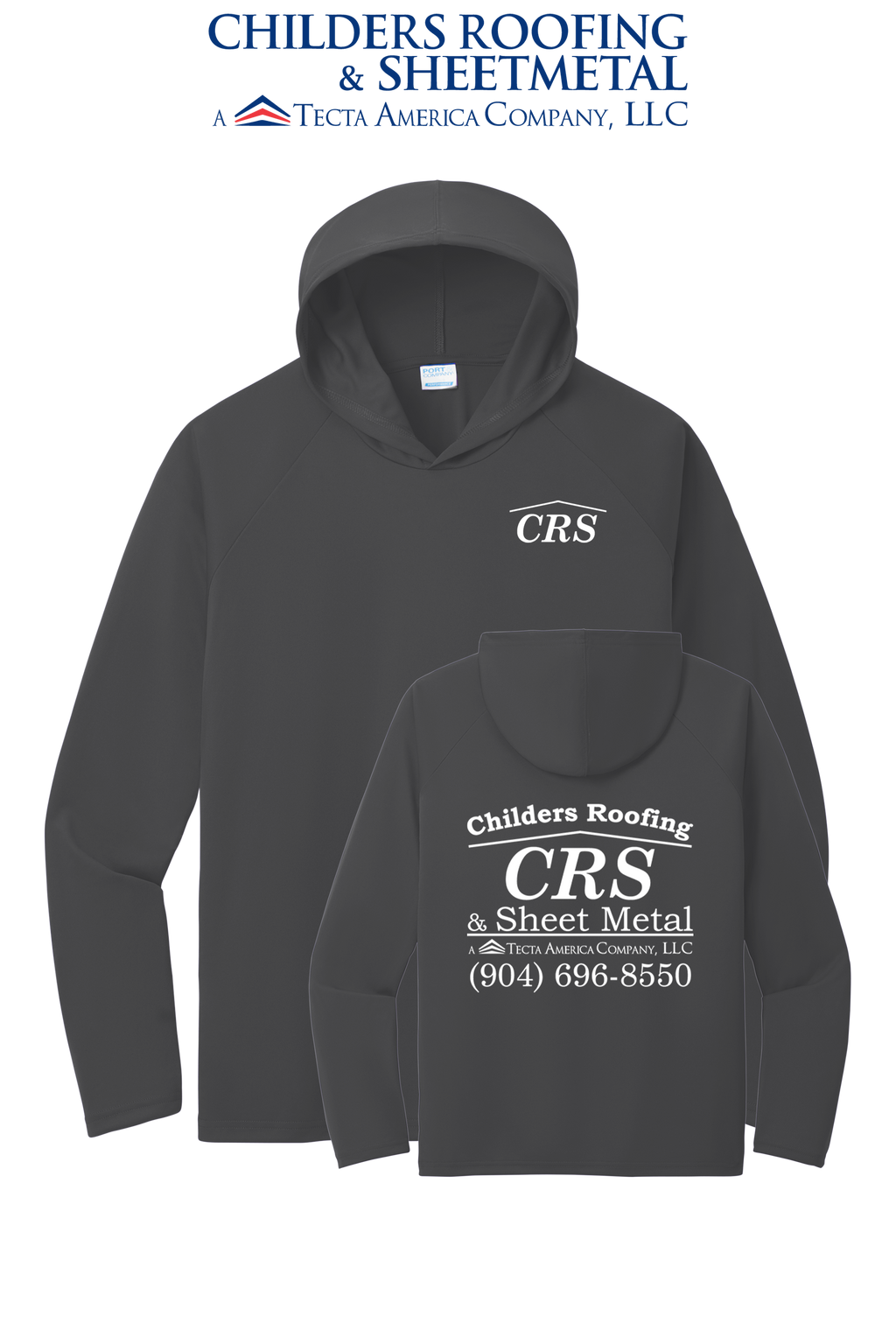 Port & Co™ Performance Pullover Hooded UPF50 Tee - CRS