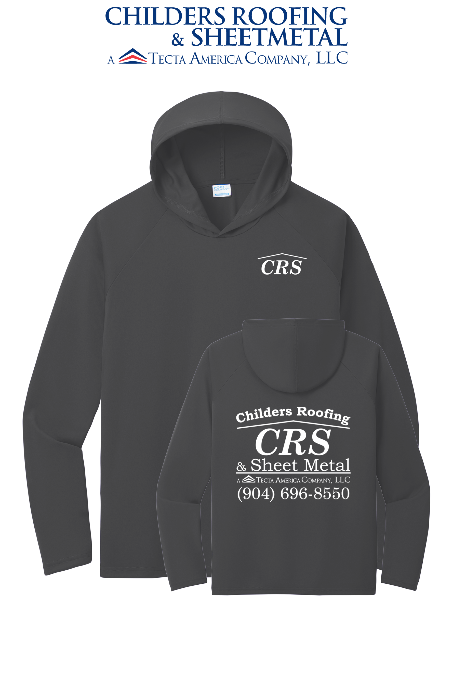Port & Co™ Performance Pullover Hooded UPF50 Tee - CRS