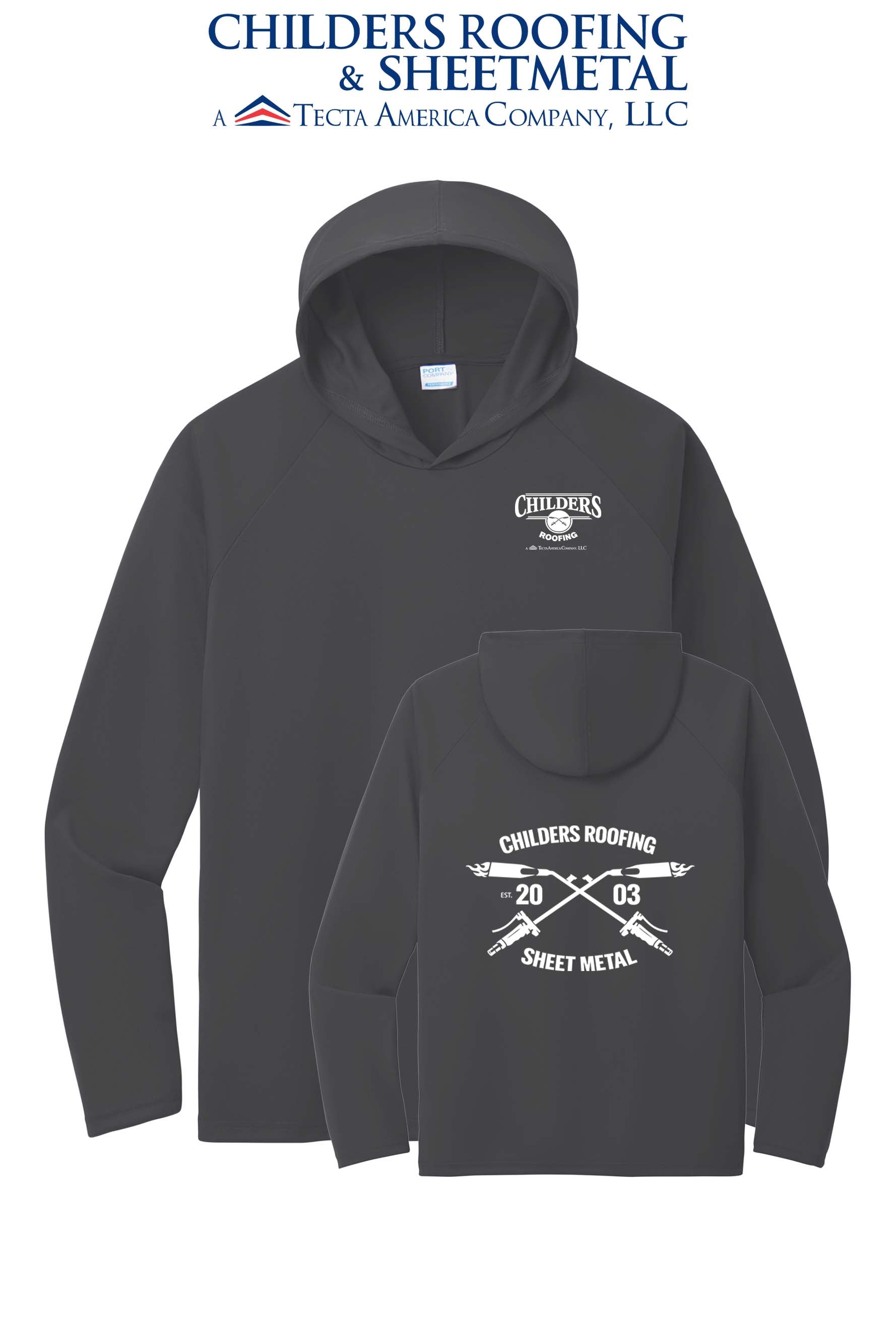 Port & Co™ Performance Pullover Hooded UPF50 Tee - CRS