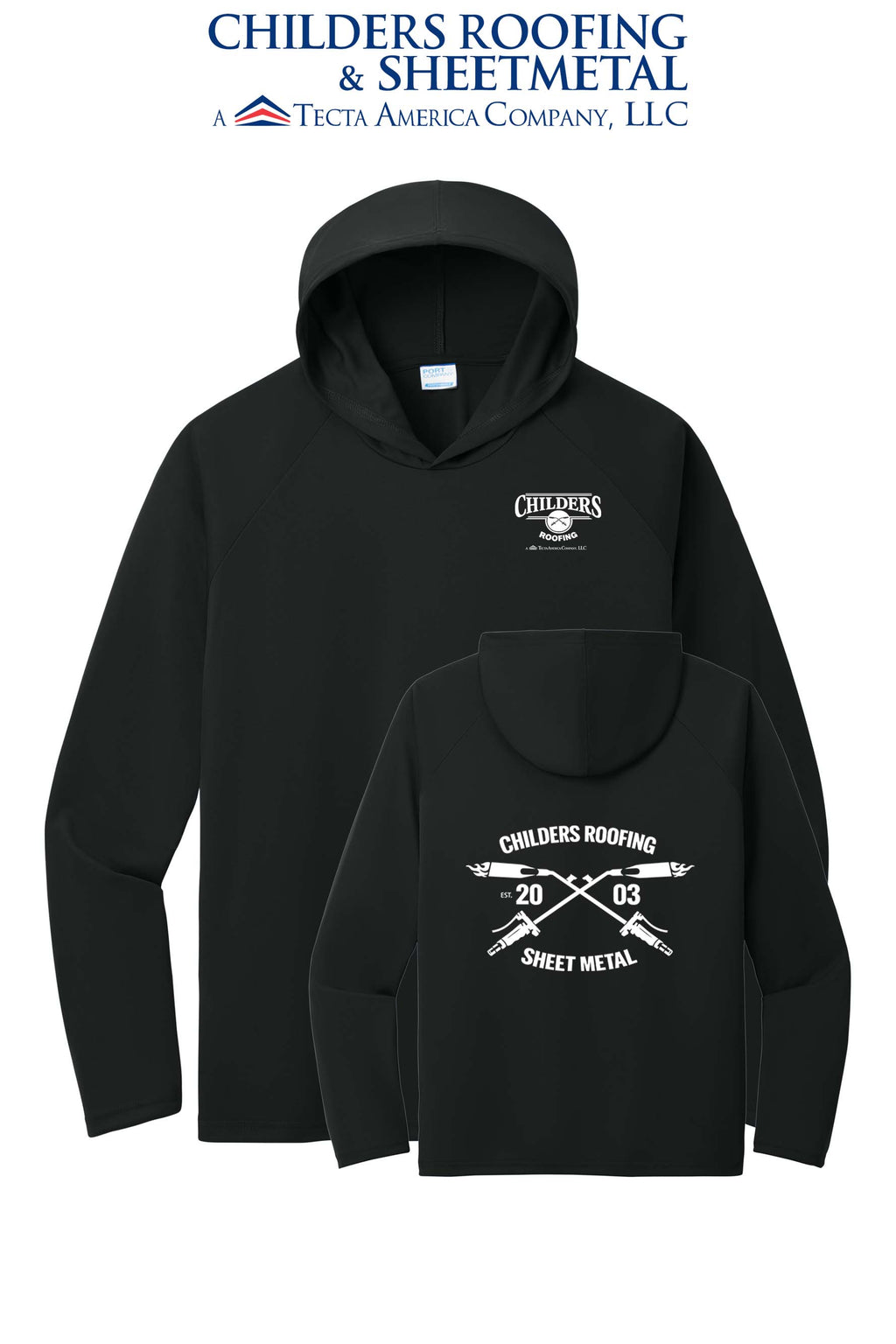 Port & Co™ Performance Pullover Hooded UPF50 Tee - CRS