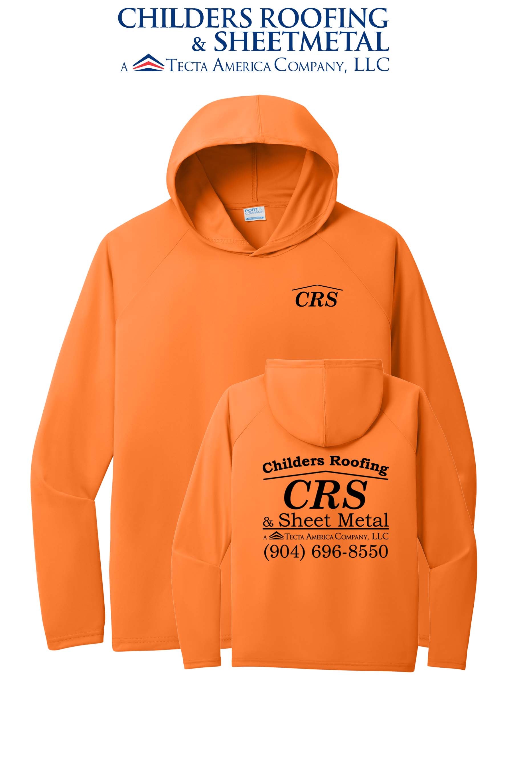 Port & Co™ Performance Pullover Hooded UPF50 Tee - CRS
