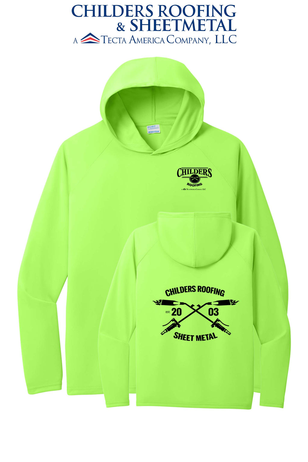 Port & Co™ Performance Pullover Hooded UPF50 Tee - CRS