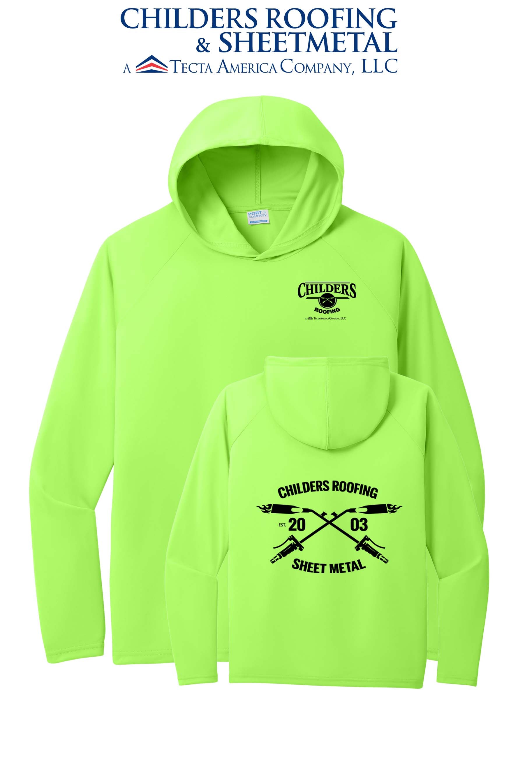 Port & Co™ Performance Pullover Hooded UPF50 Tee - CRS